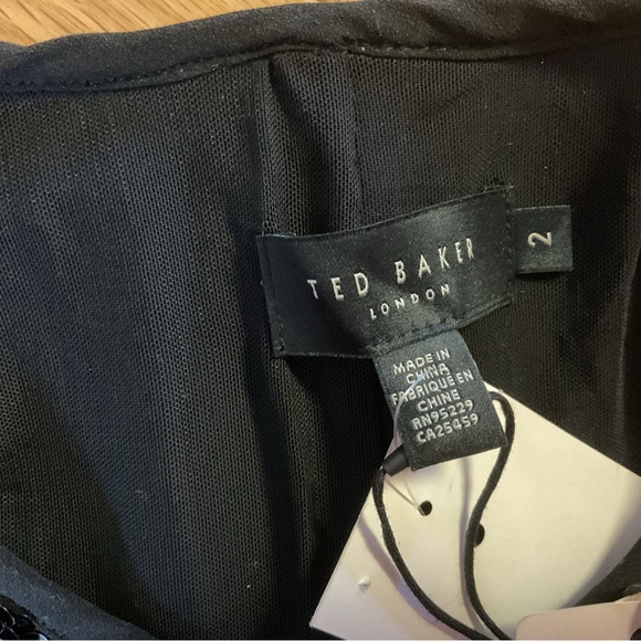 NWT Ted Baker Black Sequin Evening Gown Jumpsuit - Picture 7 of 16